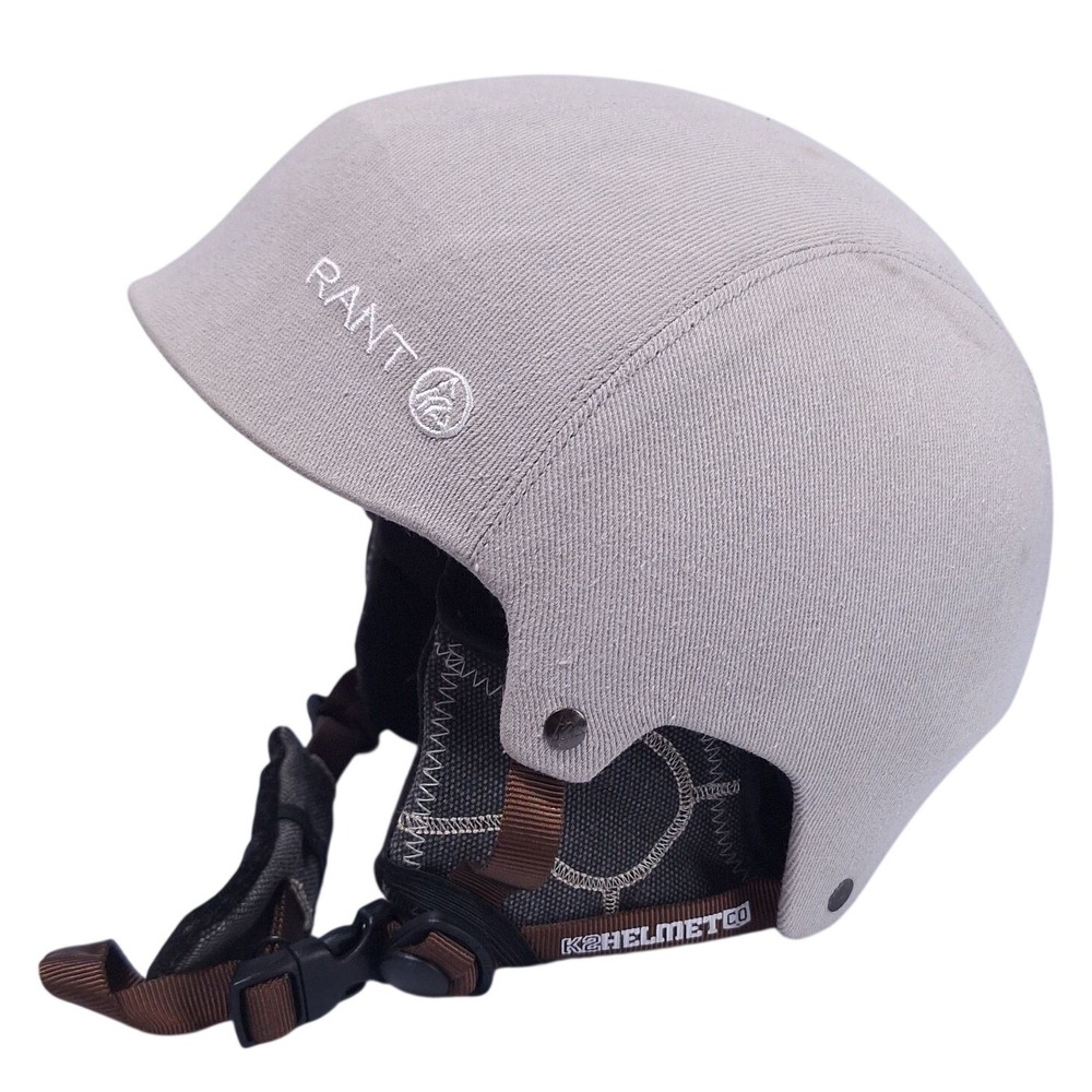 Vtg K2‎ Rant Canvas Audio Jack Helmet M Gray Y2K Snowboard Skater Ski Style Rare